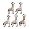 Unfinished Natural Poplar Wood Pendants, Laser Cut Wood Shapes, Giraffa, Old Lace, 40x23x2.5mm, Hole: 1.6mm