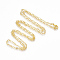 Brass Cable Chain Necklace Making, with Lobster Claw Clasps, Golden, 32 inch(81.5cm)