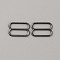 Alloy Underwear Strap Adjustment Buckles, Bra Slider Hoop, Number 8-shape, Gunmetal, 9.5x14x1mm, Inner Diameter: 12x3mm