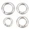 UNICRAFTALE 4pcs 4 Sizes 15/17/18/20mm Spring Gate Rings 304 Stainless Steel Rings O Rings Keychain Ring Round Snap Clasps Metal Spring Gate Rings for Jewelry Making Keyring Buckle