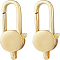 BENECREAT 6pcs 18K Gold Plated Brass Lobster Claw Clasps Oval Trigger Holders for DIY Crafts Jewelry Making