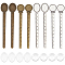 DIY Blank Dome Bookmark Ruler Making Kit, Including Alloy Cabochon Setting, Glass Cabochons, Antique Bronze & Antique Silver, 16Pcs/box