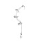 Gothic Style Demon Limb Alloy Cuff Earrings, Platinum, 61mm