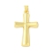 Rack Plating Brass Pendants, Cadmium Free & Lead Free, Long-Lasting Plated, Cross, Real 18K Gold Plated, 33.5x21x3mm, Hole: 3x4mm