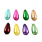 ABS Plastic Imitation Pearl Teardrop Beads, Mixed Color, 17x7.5mm, Hole: 2mm, about 850pcs/500g