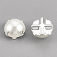Abs пластиковые кнопки имитации жемчуга BUTT-T002-8mm-01S-2