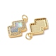 Латунные микро проложить кубического циркония подвески KK-B083-19G-01-2