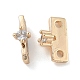 Латунные прозрачные распорные планки из кубического циркония ZIRC-F141-06LG-1