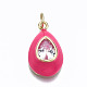 Латунные подвески с фианитами ZIRC-S067-021-NR-2