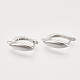 Латунные серьги-кольца с застежкой сзади KK-T048-019P-NF-1
