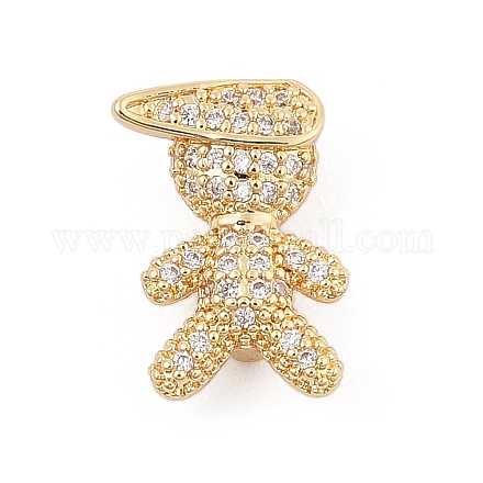 Латунный микро pave прозрачный кубик циркония подвески ZIRC-I068-26G-1