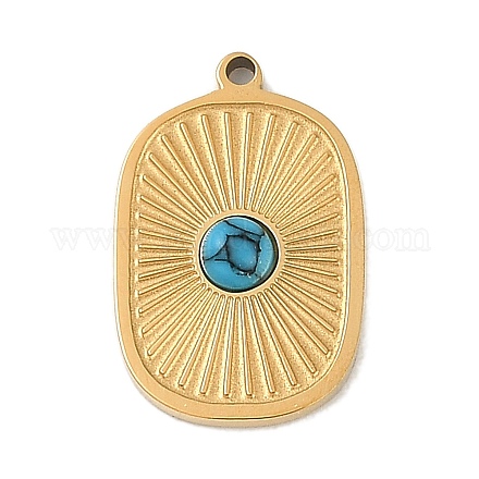 Синтетические бирюзовые подвески STAS-M080-06G-1