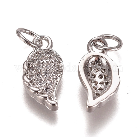 Латунные микропаве прозрачные кубические циркониевые подвески ZIRC-G153-25P-1