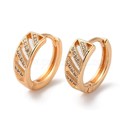 Серьги-кольца из латуни со стразами EJEW-K256-93KCG-1