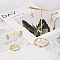 T Shaped Iron Earring Display Stand, Jewelry Displays Rack, Jewelry Tree Stand, with Holes, Golden, 4~6x7.5~10x7.5~15cm, 2Pcs/set