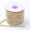 Brass Rhinestone Strass Chains, Rhinestone Cup Chains, with Spool, Raw(Unplated), Crystal, 2.3~2.4mm, about 10yards/roll