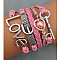 Suede & Imitation Leather Cord Knitted Multi-strand Bracelets, Alloy Link Adjustable Bracelets, Heart, 7-1/8 inch(18cm)