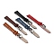 Leather Watch Bands, with 201 Stainless Steel Buckles, Adjustable Watch Bands, Mixed Color, 8.4~11.4x1.2~1.3x0.4~0.5cm, 2pcs/set