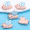 Resin Pendants, with Platinum Tone Loop, Butterfly, 19x22mm, Hole: 2mm