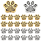 PandaHall 80pcs Cute Dog Paw Beads, Metal Animal Footprint Charms European Spacer Beads for DIY Crafts Earring Bracelet Jewellery Making, Antique Silver/Golden, Hole: 1.4mm/0.06 inch