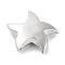 Brass Pendants, Cadmium Free & Lead Free, Star Charms, Platinum, 37x40x10.5mm, Hole: 3.6mm