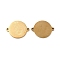 Ion Plating(IP) 304 Stainless Steel Connector Charms, Real 18K Gold Plated, Flat Round with Constellation, Capricorn, 20x16x1mm, Hole: 1.4mm