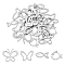 24Pcs 4 Style 304 Stainless Steel Linking Rings, Fish, Stainless Steel Color, 6pcs/style