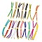Nylon Cords Bracelet Makings Fit for Connector Charms, with Golden Brass Tree Slider Beads, Long-Lasting Plated, Mixed Color, 8-5/8 inch(22cm), Hole: 1.9mm