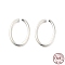 925 Sterling Silver Open Jump Rings, Oval, Silver, 11.7x8.5x1.2mm, Inner Diameter: 6.3x9.5mm, about 33pcs/10g