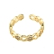 Clear Cubic Zirconia Hexagon Wrap Open Cuff Ring, Brass Jewelry for Woman, Nickel Free, Real 18K Gold Plated, US Size 5 1/2(16.1mm)