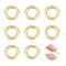 UNICRAFTALE 8Pcs 10mm Real 18K Gold Plated Spring Clasp Ring Round Clasps Enhancer Shortener Clasps for Necklaces Bracelet Jewelry Making