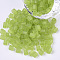 6/0 Transparent Glass Seed Beads, Frosted Colours, Square Hole, Cube, Yellow Green, 6/0, 3~5x3~4x3~4mm, Hole: 1.2~1.4mm, about 4500pcs/bag