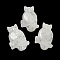 Natural Quartz Crystal Pendants, Rock Crystal Pendants, Owl Charms, 44~46x29~31x7.5~10mm, Hole: 1.4mm