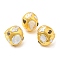 Brass Twist Oval Dome Adjustable Rings with Natural Pearl, Long-Lasting Plated, Golden, Inner Diameter: 18mm