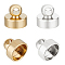 40Pcs 2 Colors Brass Pendant Bails, Bead Cap Bails, Cadmium Free & Lead Free, Flat Round, Mixed Color, 6x5.5mm, Hole: 1.5mm, Inner Diameter: 5mm, 20Pcs/color