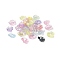 Transparent Acrylic Pendants, Cabbage, Mixed Color, 20x17x3.5mm, Hole: 1.5mm, 1111pcs/500g