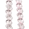 Baking Paint Transparent Glass Beads Strands, Heart, Pink, 8x8x4.5mm, Hole: 0.8mm, about 99~100pcs/strand, 29.13~29.53 inch(74~75cm)