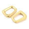 304 Stainless Steel Linking Rings, Trapezoid, Real 18K Gold Plated, 18.5x14x3mm, Inner Diameter: 13x7mm