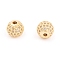 Ion Plating(IP) Cubic Zirconia Beads, Cadmium Free & Nickel Free & Lead Free, Real 18K Gold Plated, 10x9.5mm, Hole: 2mm