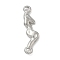 304 Stainless Steel Links Connector Charms, Branch, Non-Tarnish, Stainless Steel Color, 27x9x3mm, Hole: 1.8mm & 2mm