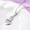 Fire Thorn Sacred Heart of Jesus 304 Stainless Steel Pendant Necklaces, Stainless Steel Color, 17.91 inch(45.5cm)