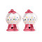 Resin Cabochons, Snow Globe, Hot Pink, 28.5~29x16.5~17.5x7~8mm