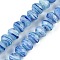Handmade Lampwork Beads Strands, Faceted, Rondelle, Cornflower Blue, 10x7.5mm, Hole: 1.6mm, about 60pcs/strand, 17.72''(45cm)