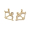Brass Clear Cubic Zirconia Pendants, Cadmium Free & Nickel Free & Lead Free, Bow and Arrow Charms, Real 18K Gold Plated, 29x21x3mm, Hole: 5x2.5mm