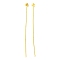 Brass Ball Head Pins, Golden, 30x0.5mm, 24 Gauge, Head: 1.5mm