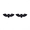 Alloy Pendants, Cadmium Free & Lead Free, Spray Painted, Halloween Theme, Bat, Black, 9x24.5x1mm, Hole: 1.2mm