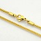 Women's Casual Style 304 Stainless Steel Lantern Chain Necklaces, with Lobster Claw Clasps, Golden, 17.7 inch(45cm)