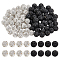 100Pcs 2 Colors Pave Disco Ball Beads, Polymer Clay Rhinestone Beads, Round, Black & White, PP13(1.9~2mm), 6 Rows Rhinestone, 10mm, Hole: 1.5mm, 50Pcs/color