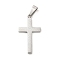 Non-Tarnish 304 Stainless Steel Pendants, Cross with Word Charms, Stainless Steel Color, 37.5x21x3mm, Hole: 10.2x5.5mm
