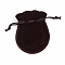 Gourd Velvet Bags, Coconut Brown, 12x9cm